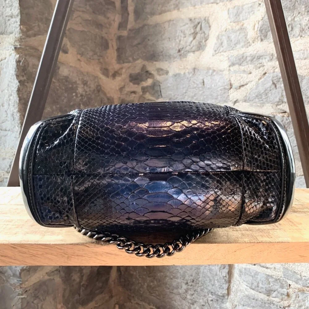 Gucci Navy Python Hobo Bag - Picture 5 of 13